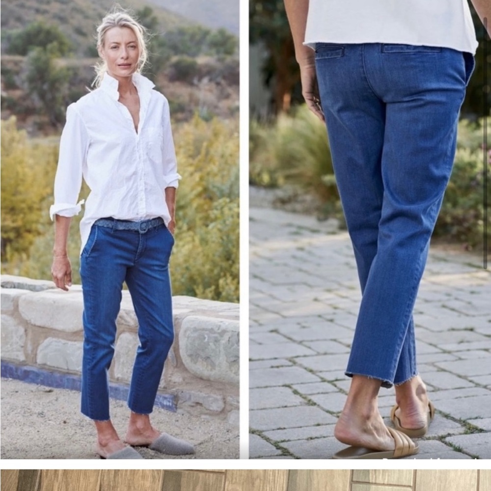 Frank & Eileen Wicklow Italian Chino Performance Denim Jeans 1977 Wash Sz 8